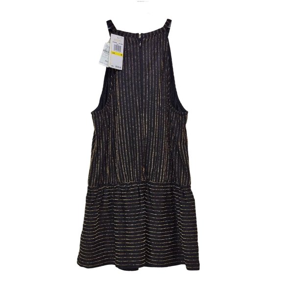 Michael Kors Navy and Gold Striped Blouse - Picture 6 of 12